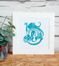 Letter O Print - octopus, initial print,, alphabet print, typography, carnival - Image 1
