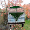 Stained Glass Camper Van Suncatcher - Green and White