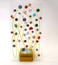 Five gold tea light display stands for fused glass panels - 4mm slot - Image 6