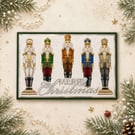 Handmade Nutcracker Christmas Cards with Inside Verse, set of 3