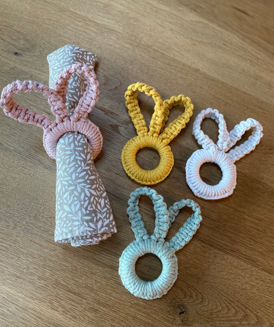 Macrame bunny decorations 