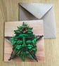 Folklore green man greeting card . - Image 3