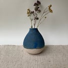 Round Blue Pebble Vase