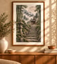 Kyoto Garden Path Wall Art - Japandi Stillness Print (Physical Print)