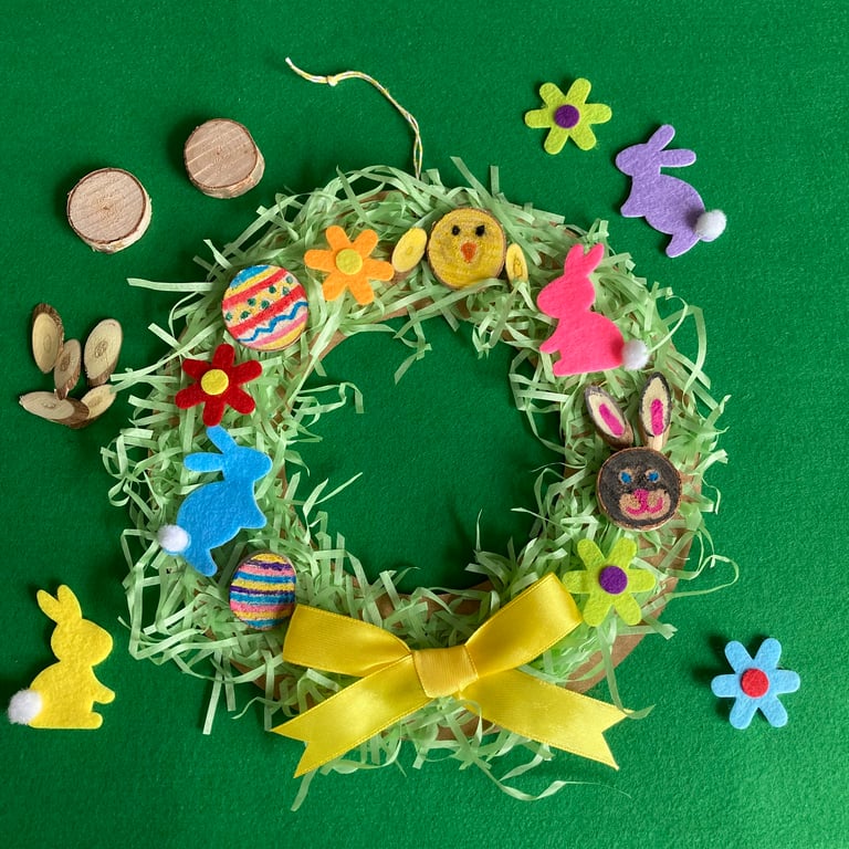 Kids Easter Wreath Craft Kit - Plastic Free Craft