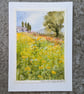 Buttercup Field. Blank Card. Original Watercolour 260174 - Image 4