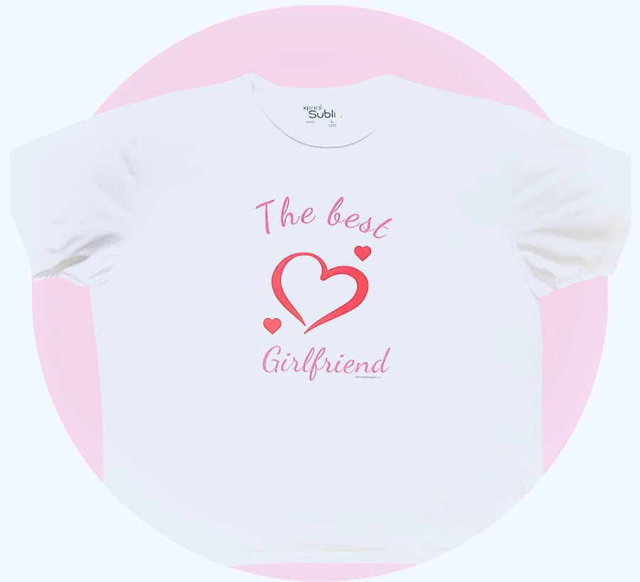 Women’s T-Shirt The Best Girlfriend. T Shirts For Girls at Christmas, Birthday