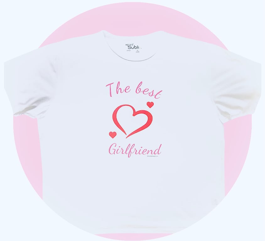 Women’s T-Shirt The Best Girlfriend. T Shirts For Girls at Christmas, Birthday