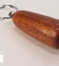 Reclaimed Mahogany Keyring Recycled Wood 'Chrome' Detail - Image 4