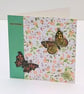 Handmade Birthday card with pretty 3D butterfly embellishments for her 