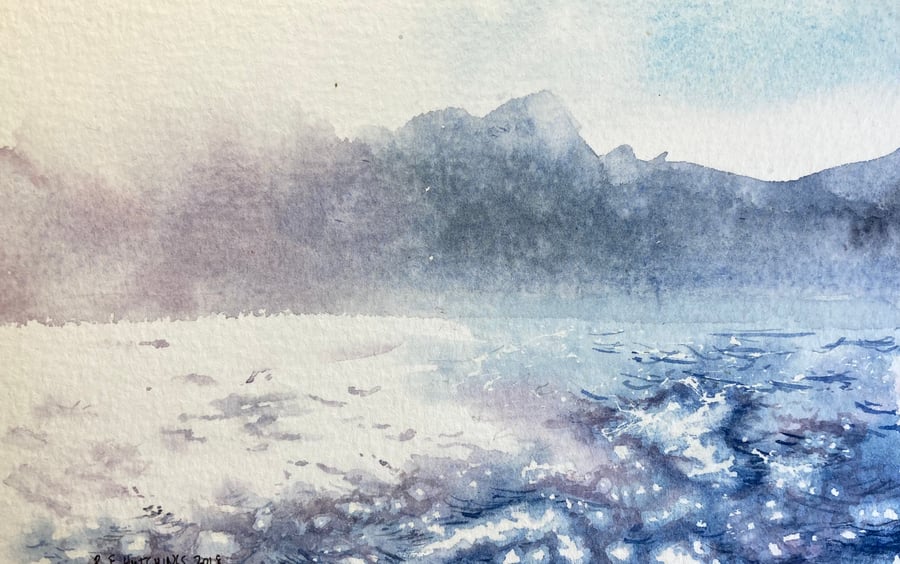 Majorca (Pure Original Watercolour FULLY MOUNTED 8” x 6”)