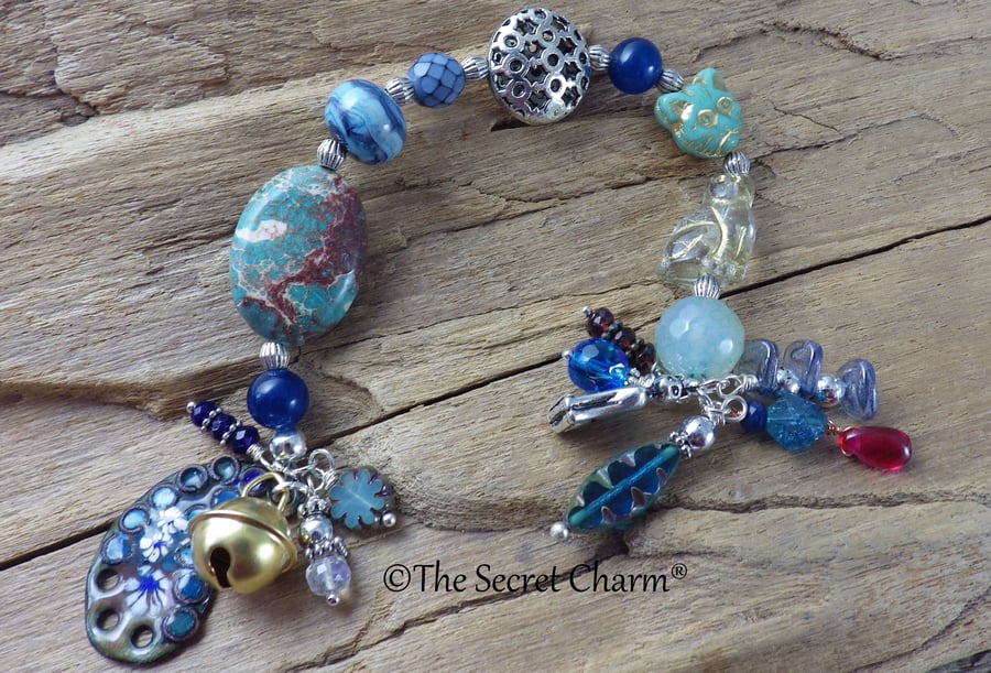 Bastet Pocket Prayer Rosary Beads, Egyptian Cat Goddess Bast Meditation Beads