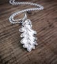 Oak Leaf Simple Silver Necklace