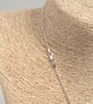Mother of pearl and Sterling Silver Pendant Handmade Necklace  - Image 2