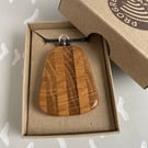 Striped oak pendant - I used to be a church pew