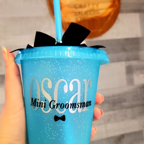 Personalised Mini Groomsman Blue Cold Cup Gift For Him 