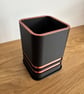 Black Planter with Metallic Accent - Small Indoor Plant Pot - Image 2