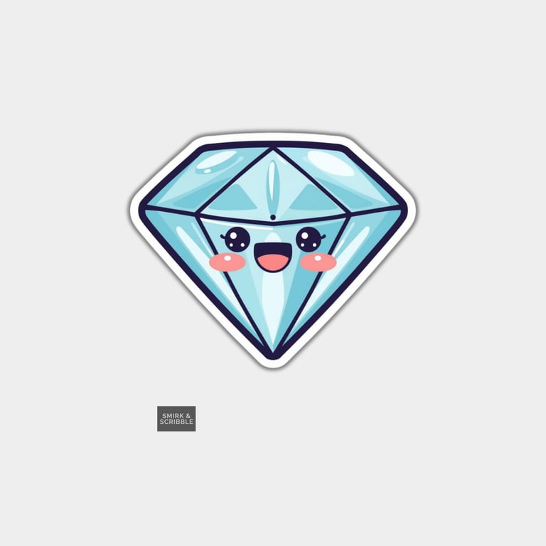 Funny Vinyl Sticker For Adults - Cute Diamond