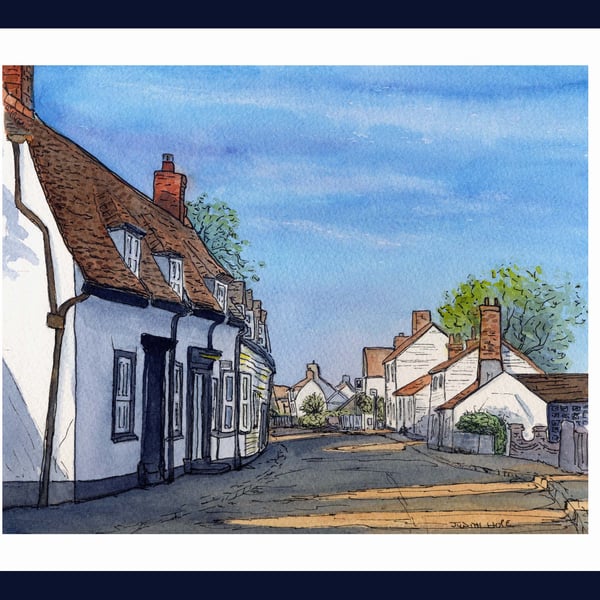 Original Watercolour of Steeple, Essex