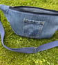 Denim cross body bag - Dark blue - Upcycled - sustainable fashion - Image 3