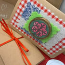 Wooden Brooch with tree motif perfectly imperfect