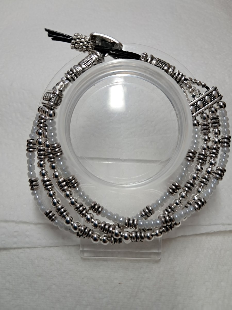 Beaded Leather Bracelet 