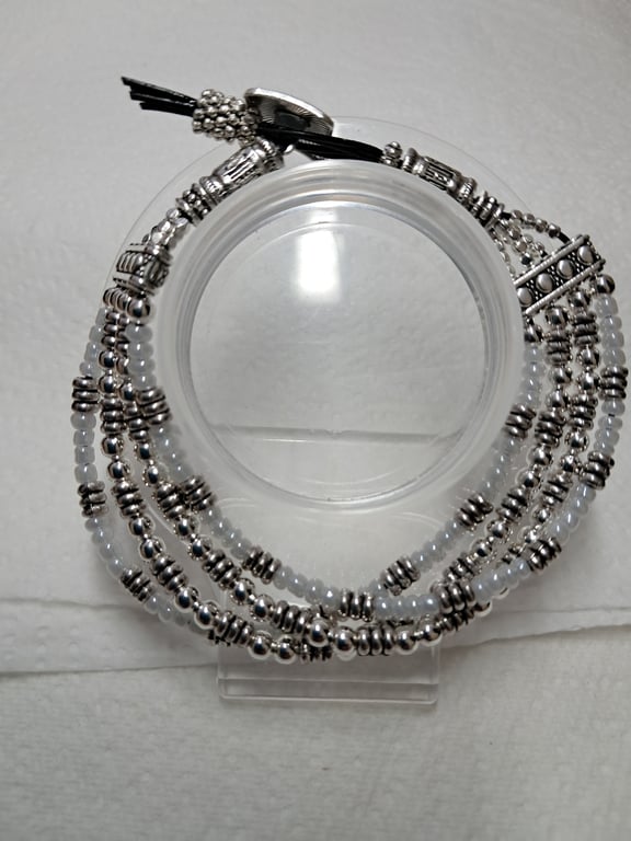 Leather Pearl Bojo Bracelet 