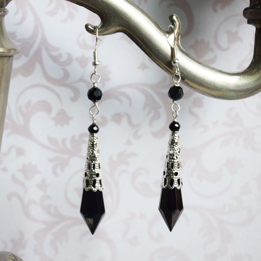 Victorian Gothic Teardrop Earrings