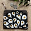 Abstract cotton and corduroy coin purse small pouch