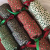 Reusable Christmas Crackers. Set of 4 in Holly fabric ideal for dinner parties
