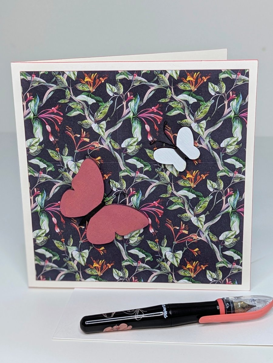 Handmade any occasion card, butterflies, pretty card for her
