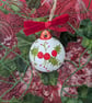 Holly Berry hand-painted Christmas ceramic bauble - Image 9
