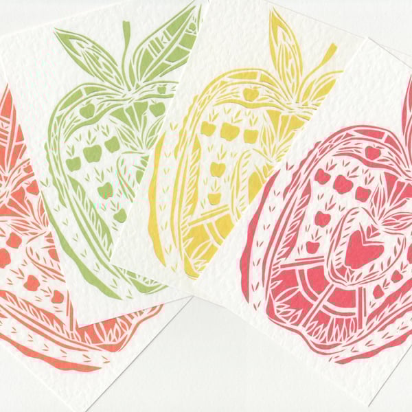Apple Postcard Set. Pop Art A6 Prints