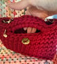 Handmade Wine Red Box Bag with Gold Chain - Image 2