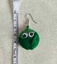 handmade felt Brussel sprout earrings - Image 3