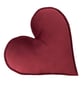 Burgundy Red Velvet Heart Shaped Cushion Throw Decor Velentine's Day Pillow