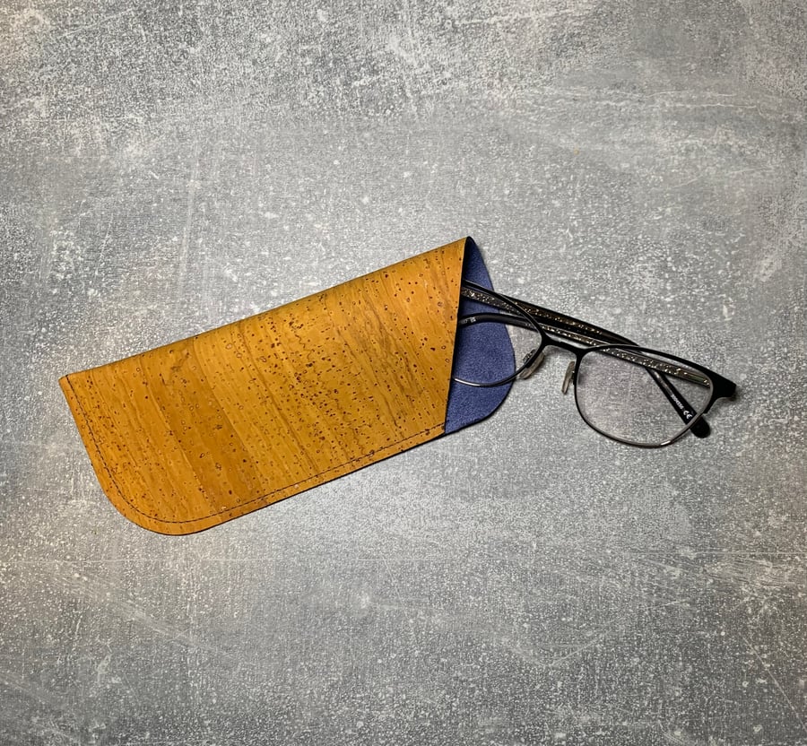 Glasses Case - Mustard & Denim