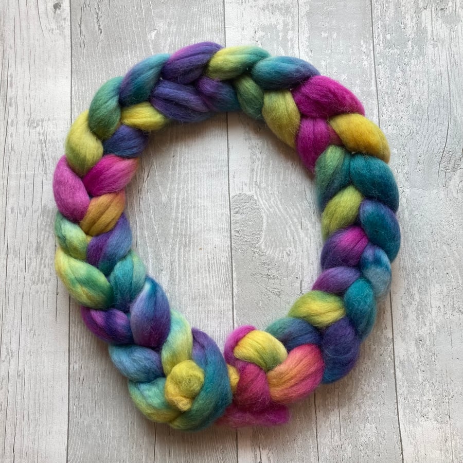 White Corriedale Spinning fibre 100g Combo yarn tutorial 
