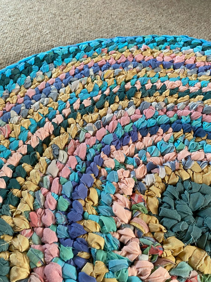 Circular Crocheted Rag Rug