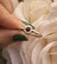 Sterling Silver Garnet ring - UK Size P - Image 3