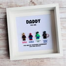 Dad Daddy Superhero Marvel Minifigures Frame