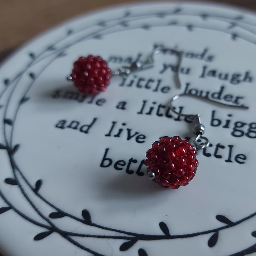 Beaded Bead Earrings 