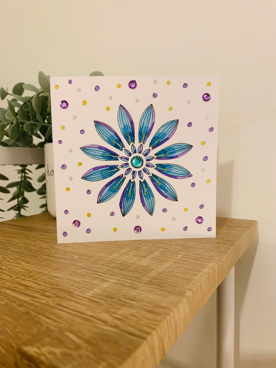 Hand drawn flower card