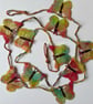Tropical Rainbow Butterfly Embroidered Christmas Tree Garland Bunting Decor