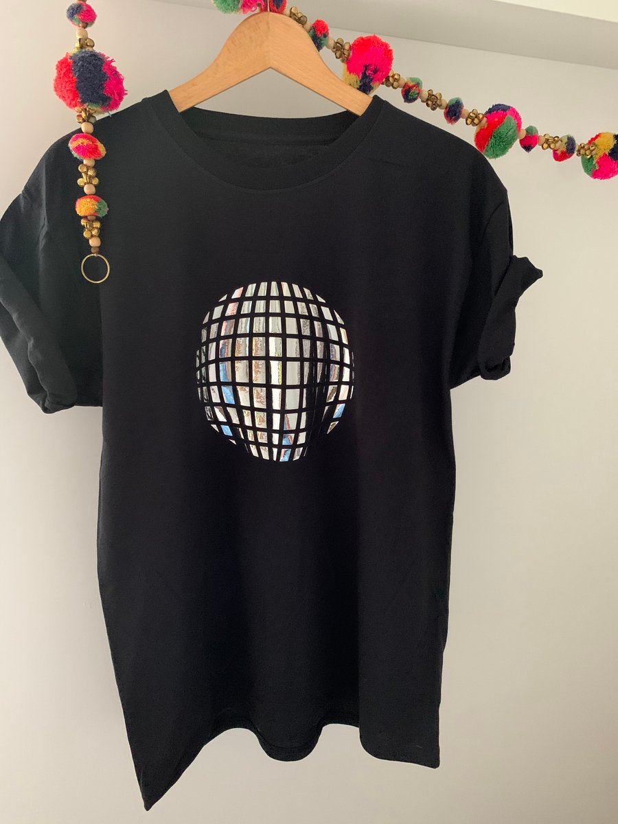 Silver Disco Ball T-shirt 