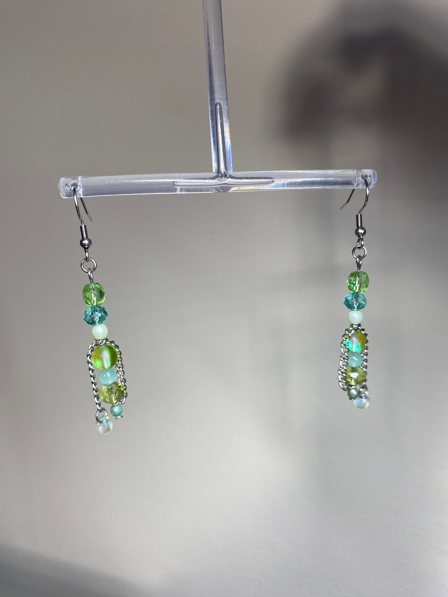 Alicia - Chain & Drop Earrings 