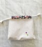Embroidered Flower Project Bag - Image 1