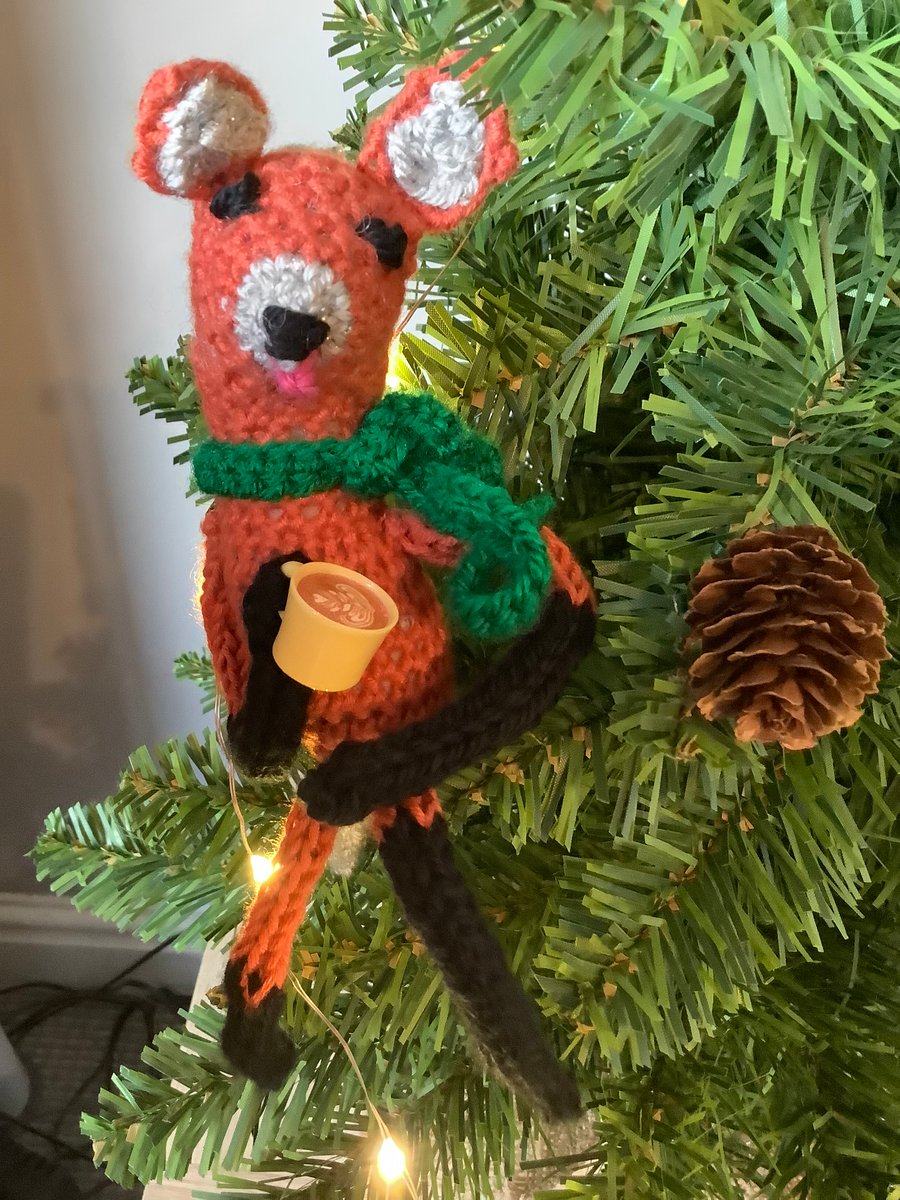 Russet Festive Fox with Drink