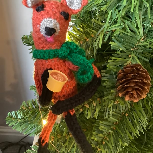 Russet Festive Fox with Drink