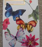 Pack of 3 birthday cards featuring butterflies and flowers - Image 2